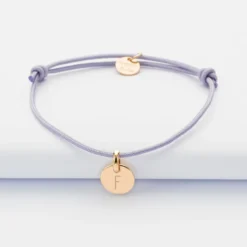 Best HappyBulle Bracelet personnalisé médaille gravée plaqué or 10 mm Plaqué or 18k