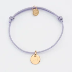 Best HappyBulle Bracelet personnalisé médaille gravée plaqué or 10 mm Plaqué or 18k