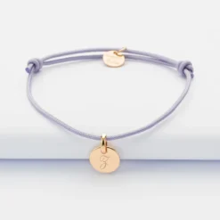 Best HappyBulle Bracelet personnalisé médaille gravée plaqué or 10 mm Plaqué or 18k