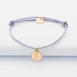 Best HappyBulle Bracelet personnalisé médaille gravée plaqué or 10 mm Plaqué or 18k