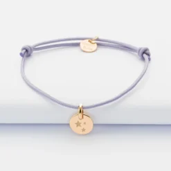 Best HappyBulle Bracelet personnalisé médaille gravée plaqué or 10 mm Plaqué or 18k