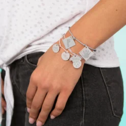 Sale HappyBulle Bracelet personnalisé 3 médailles gravées argent 15 mm