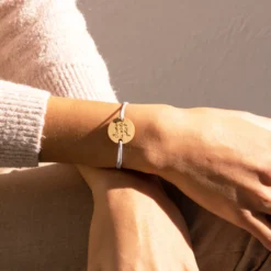 Clearance HappyBulle Bracelet personnalisé médaille gravée ronde 2 trous 21 mm Bois