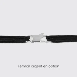 Clearance HappyBulle Bracelet Témoin homme personnalisé cordon doublé médaille gravée argent 2 trous 20 mm