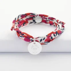 Discount HappyBulle Bracelet 3 tours Liberty personnalisé médaille gravée argent 15 mm - x Barbapapa Argent rhodié 925