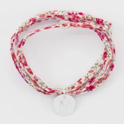 Discount HappyBulle Bracelet 3 tours Liberty personnalisé médaille gravée argent 15 mm - x Barbapapa Argent rhodié 925