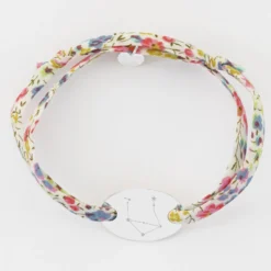 Sale HappyBulle Bracelet 2 tours Liberty personnalisé médaille gravée argent ovale 25x16 mm Argent rhodié 925