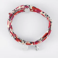New HappyBulle Bracelet 3 tours Liberty personnalisé médaille gravée argent 10 mm et breloque(s) summer - à composer Argent rhodié 925