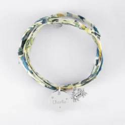 Online HappyBulle Bracelet 3 tours Liberty personnalisé médaille gravée argent 15 mm et breloque(s) summer - à composer Argent rhodié 925