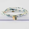 Clearance HappyBulle Bracelet 3 tours Liberty personnalisé médaille gravée plaqué or 10 mm et breloque rectangle zircon plaqué or 9 mm