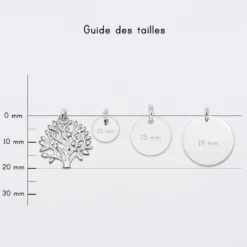 HappyBulle Breloque arbre de vie argent 20 mm Argent rhodié 925