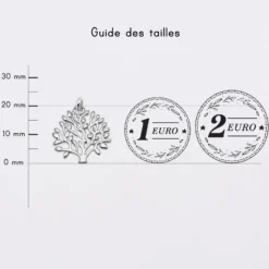 HappyBulle Breloque arbre de vie argent 20 mm Argent rhodié 925