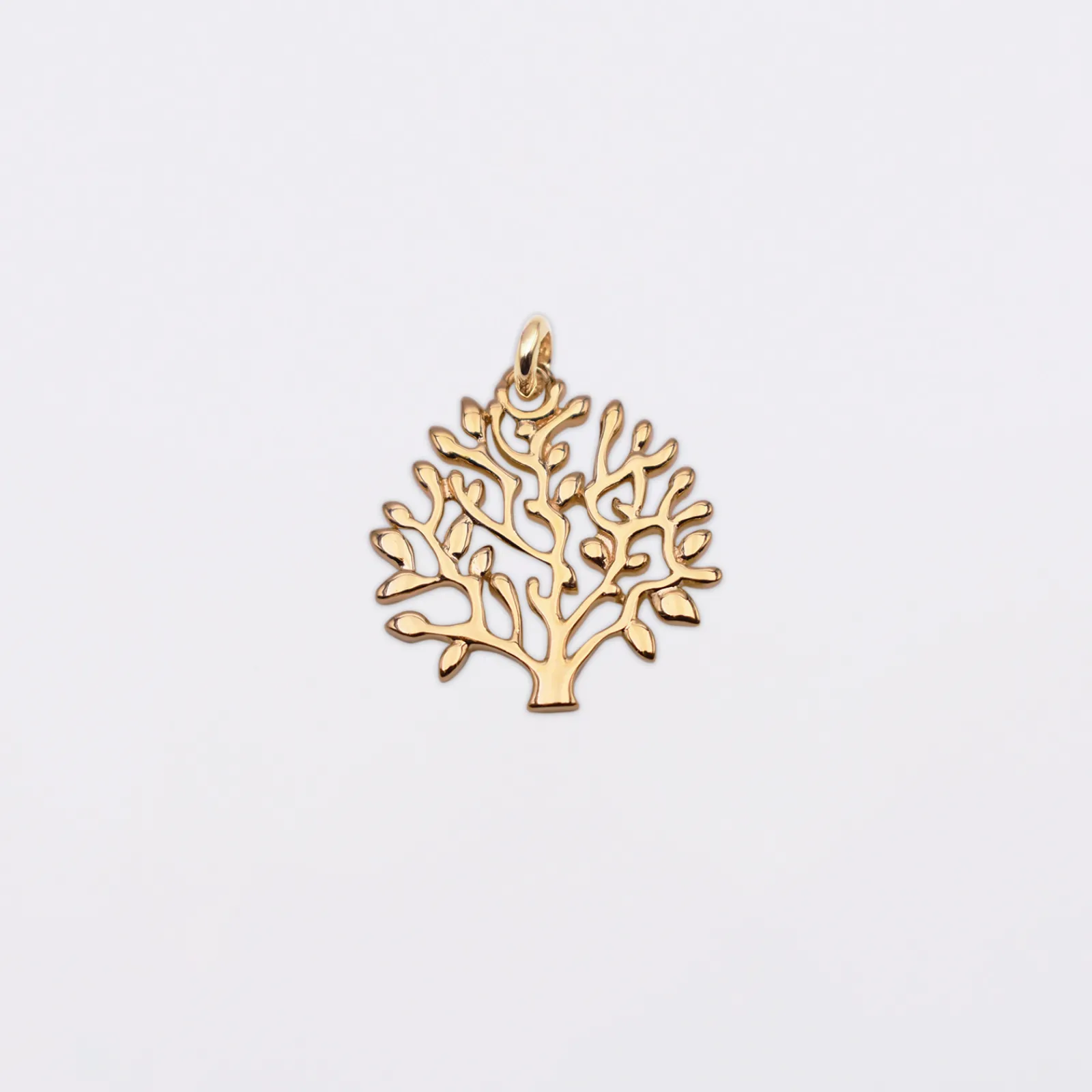 HappyBulle Breloque arbre de vie plaqué or 20 mm Plaqué or 18k