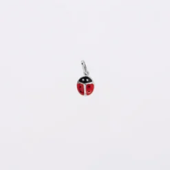 Sale HappyBulle Breloque coccinelle email et argent 8 mm Argent rhodié 925