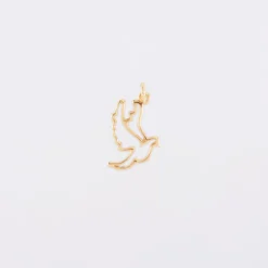 Hot HappyBulle Breloque colombe plaqué or 18 mm Plaqué or 18k