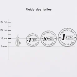 New HappyBulle Breloque coquillage cauri argent 10 mm Argent rhodié 925