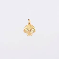 New HappyBulle Breloque coquillage coque plaqué or 13 mm
