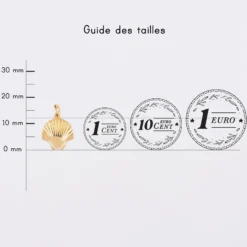 New HappyBulle Breloque coquillage coque plaqué or 13 mm