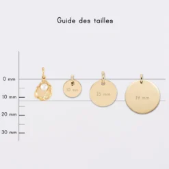 Clearance HappyBulle Breloque coquillage perle blanche plaqué or 12 mm