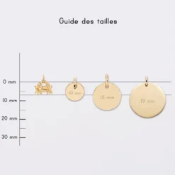 Discount HappyBulle Breloque crabe plaqué or 7x12 mm