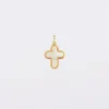 Discount HappyBulle Breloque croix nacre plaqué or 16 mm