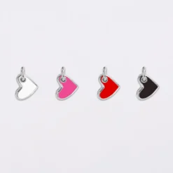 Best HappyBulle Breloque cœur email et argent 10 mm Argent rhodié 925