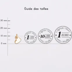 New HappyBulle Breloque cœur email et plaqué or 10 mm Plaqué or 18k