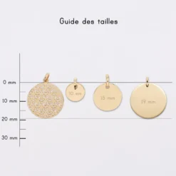 Discount HappyBulle Breloque fleur de vie plaqué or 19 mm