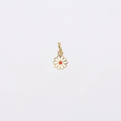 Online HappyBulle Breloque fleur marguerite email et plaqué or 8 mm Plaqué or 18k