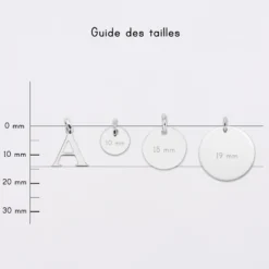 Discount HappyBulle Breloque lettre initiale argent 14 mm Argent rhodié 925