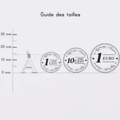 Discount HappyBulle Breloque lettre initiale argent 14 mm Argent rhodié 925
