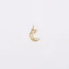 Outlet HappyBulle Breloque lune scintillante plaqué or 11 mm - x Capucine
