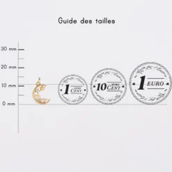 Outlet HappyBulle Breloque lune scintillante plaqué or 11 mm - x Capucine