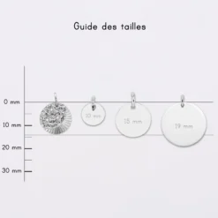 Best HappyBulle Breloque Lune trio zircons argent 14 mm Argent rhodié 925