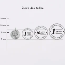 Best HappyBulle Breloque Lune trio zircons argent 14 mm Argent rhodié 925