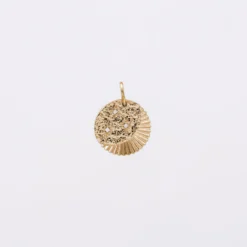 Hot HappyBulle Breloque Lune trio zircons plaqué or 14 mm Plaqué or 18k