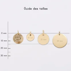 Hot HappyBulle Breloque Lune trio zircons plaqué or 14 mm Plaqué or 18k