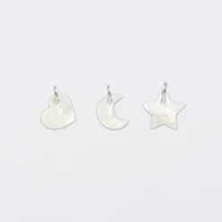 New HappyBulle Breloque nacre argent 10 mm Argent rhodié 925