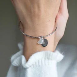 New HappyBulle Breloque nacre argent 10 mm Argent rhodié 925