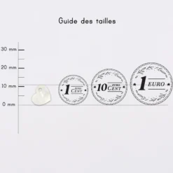 New HappyBulle Breloque nacre argent 10 mm Argent rhodié 925