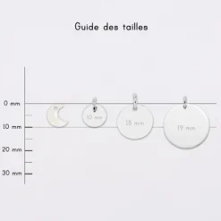 New HappyBulle Breloque nacre argent 10 mm Argent rhodié 925