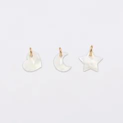 Discount HappyBulle Breloque nacre plaqué or 10 mm Plaqué or 18k