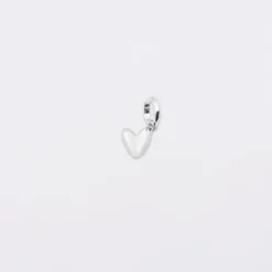 Hot HappyBulle Breloque petit coeur bombé argent 7 mm - x Atelier Wagram Argent rhodié 925