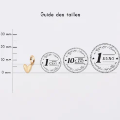 New HappyBulle Breloque petit coeur bombé plaqué or 7 mm - x Atelier Wagram Plaqué or 18k