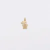 Sale HappyBulle Breloque petite fille scintillante plaqué or 12 mm