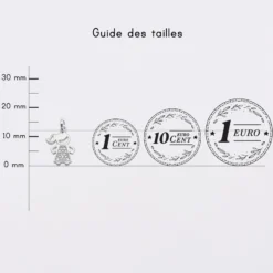 Clearance HappyBulle Breloque petite fille scintillante argent 12 mm Argent rhodié 925