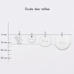 Clearance HappyBulle Breloque petite fille zircon argent 12 mm Argent rhodié 925