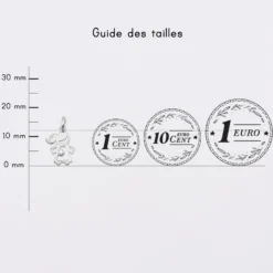 Clearance HappyBulle Breloque petite fille zircon argent 12 mm Argent rhodié 925