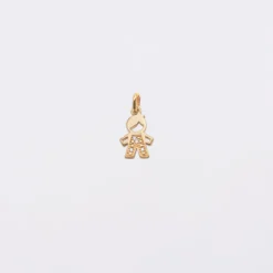 Discount HappyBulle Breloque petit garçon scintillant plaqué or 12 mm Plaqué or 18k