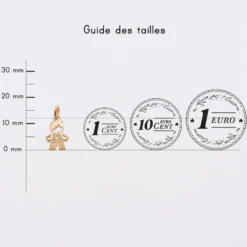 Discount HappyBulle Breloque petit garçon scintillant plaqué or 12 mm Plaqué or 18k